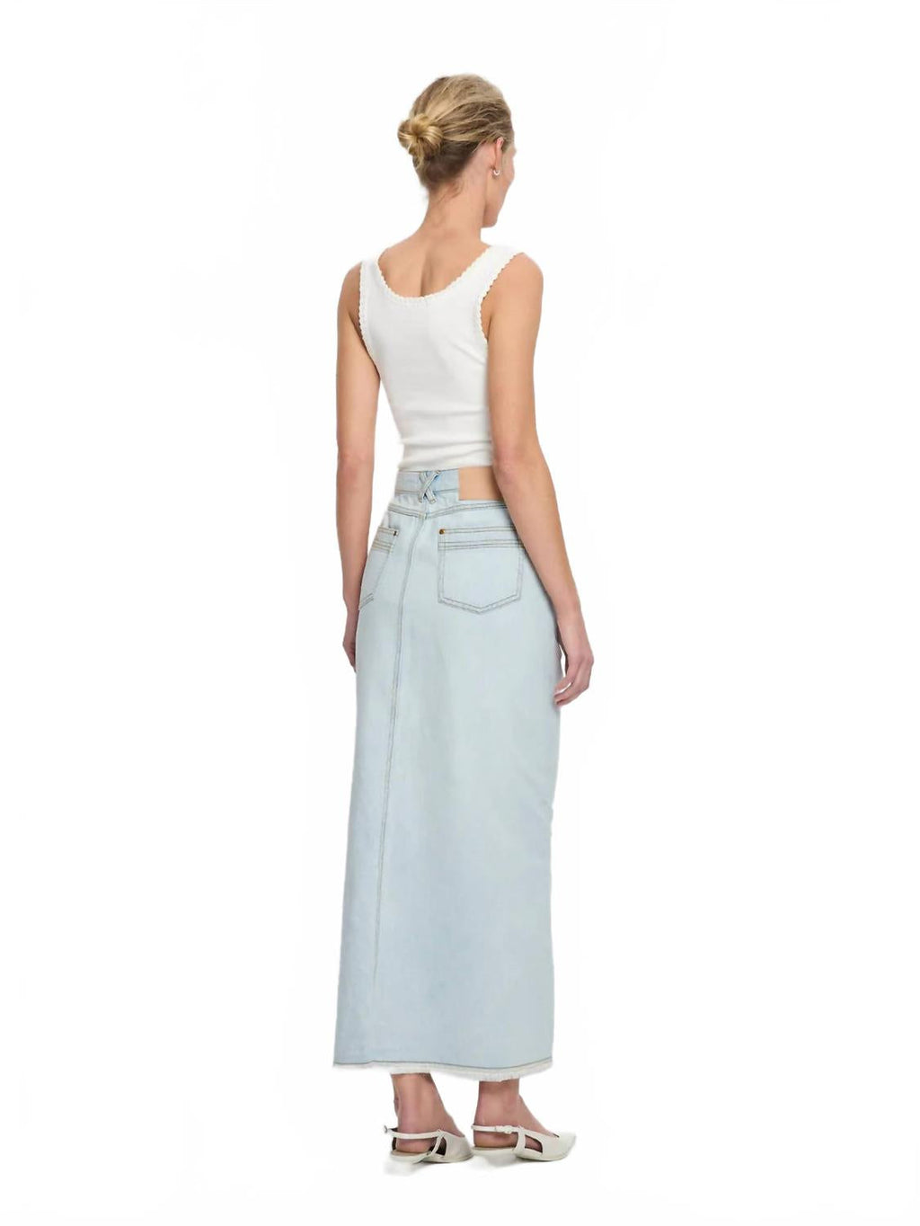 Zoya Skirt In Pale Indigo