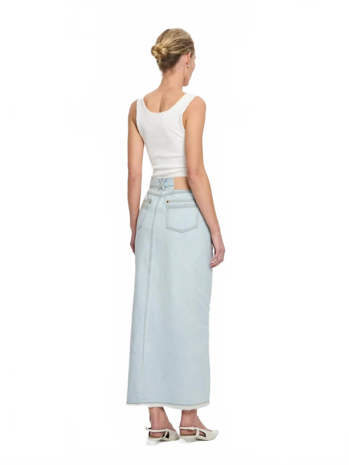 Zoya Skirt In Pale Indigo