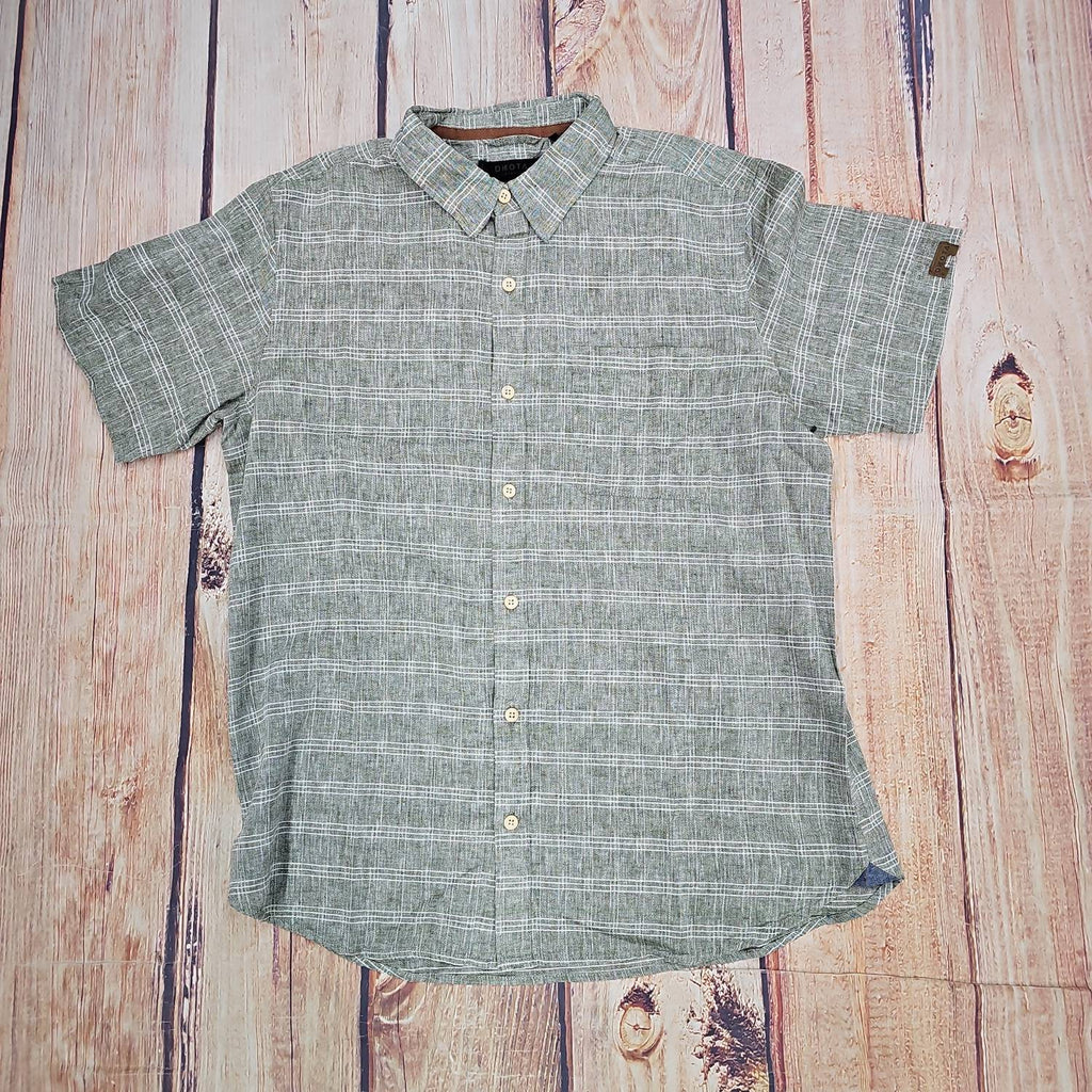 Men's Nate Shirt In Sage White Stripes