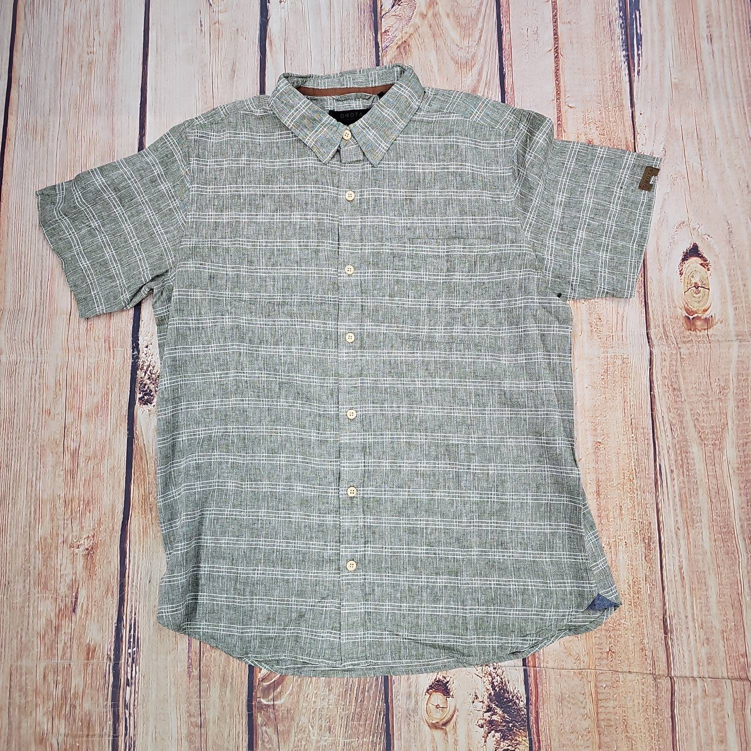 Men's Nate Shirt In Sage White Stripes