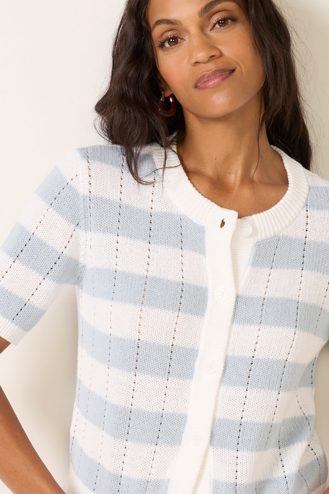 Women's Evie Short Sleeve Crew Cardigan