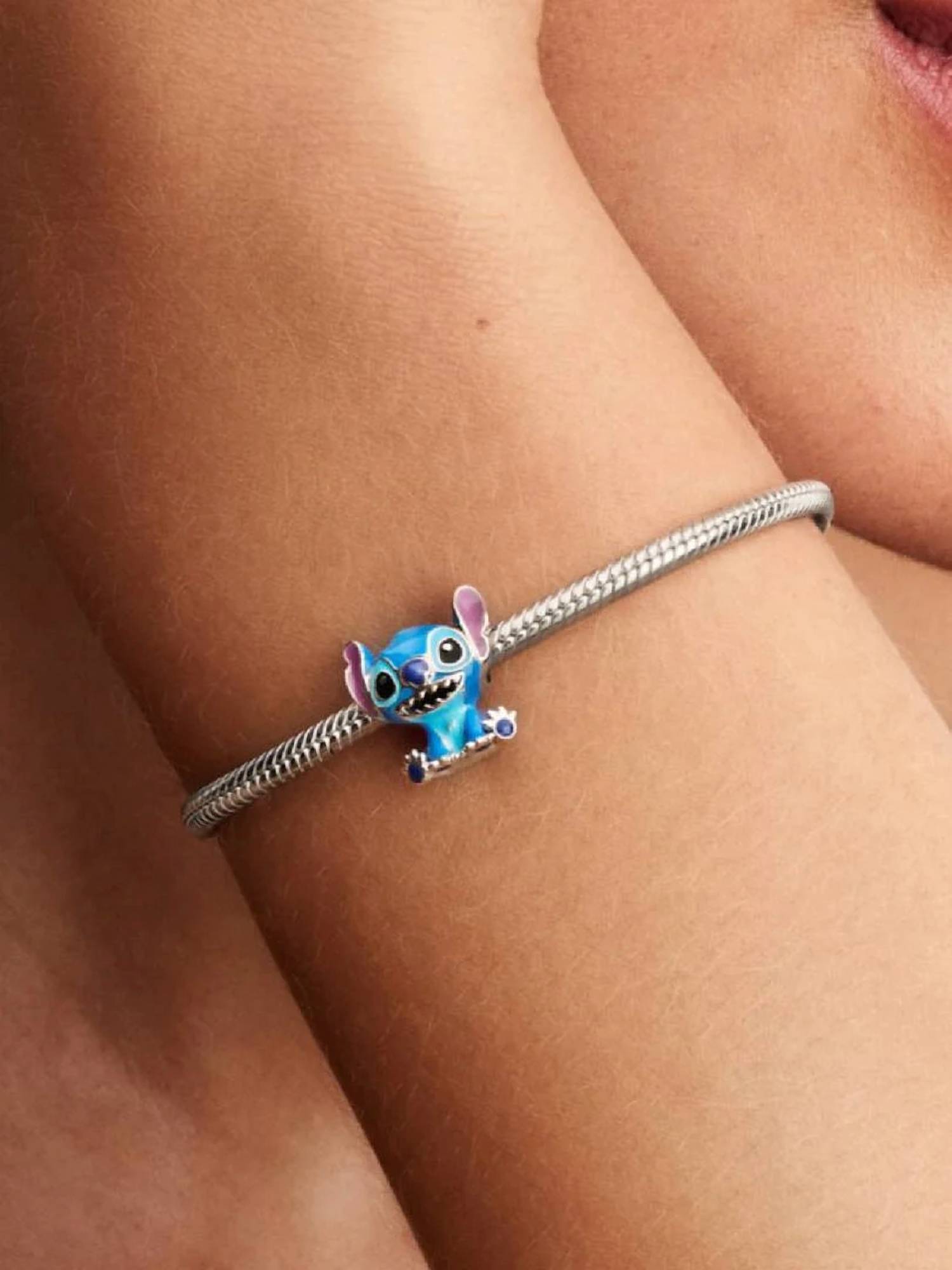 Disney Stitch Charm In Silver