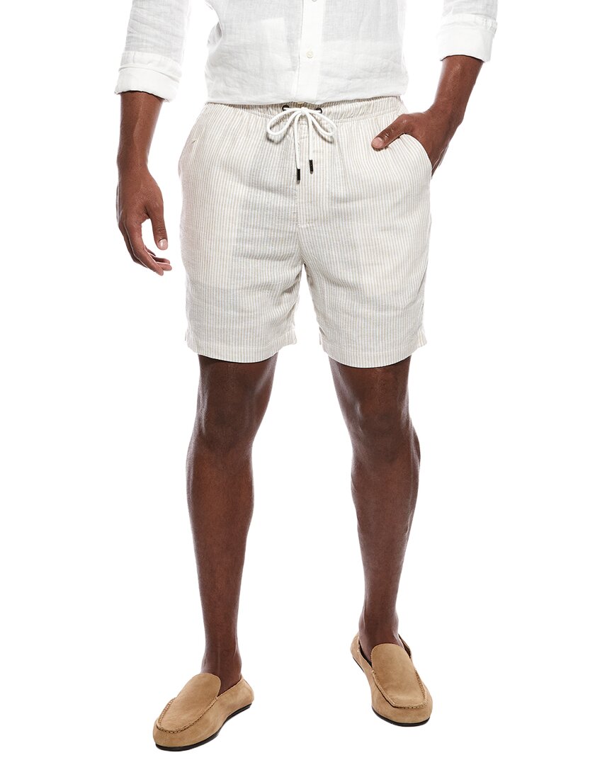 Onia Classic Stripe Linen-Blend Short