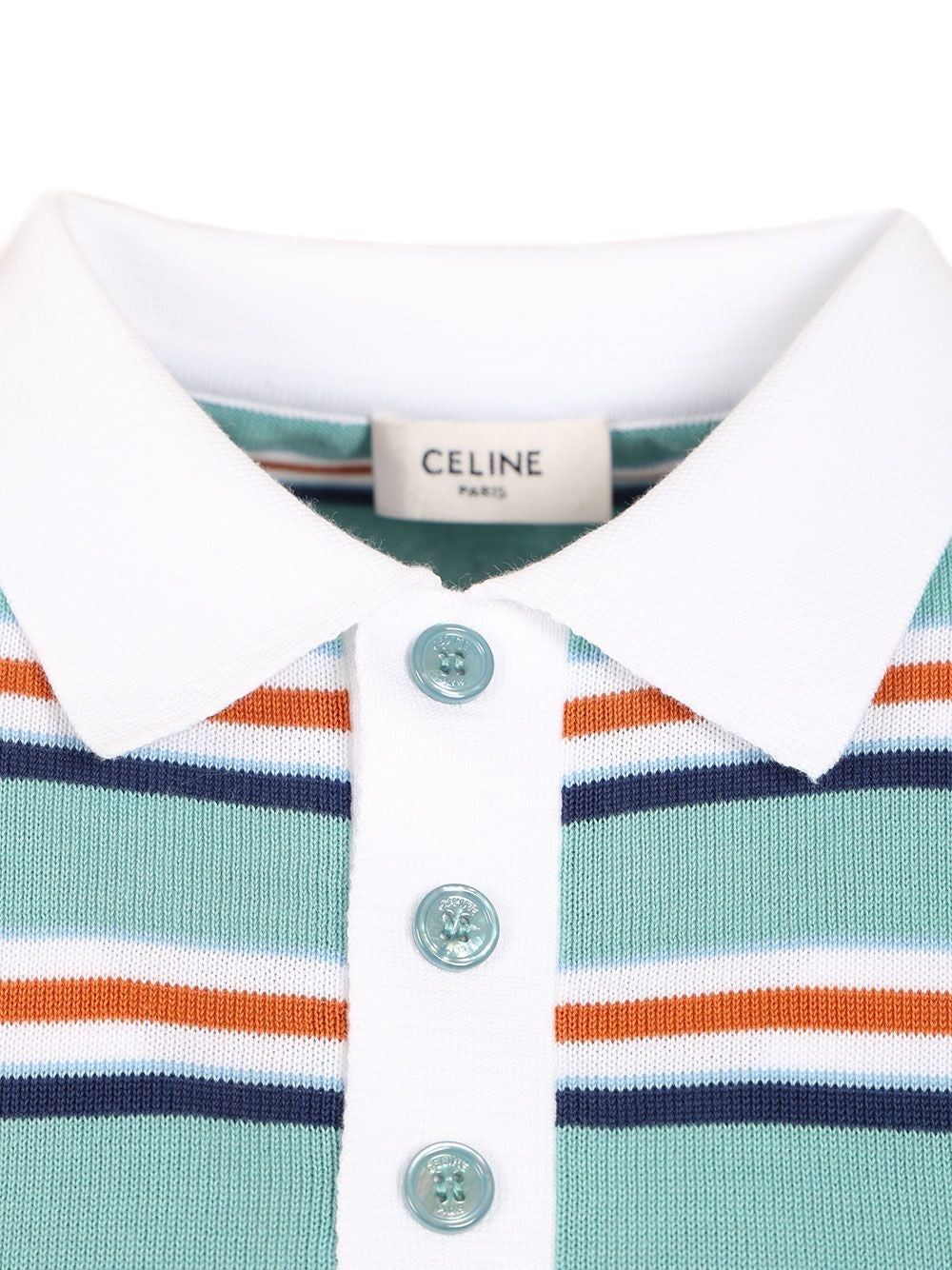 Celine Women Knitted Cotton Polo Shirt