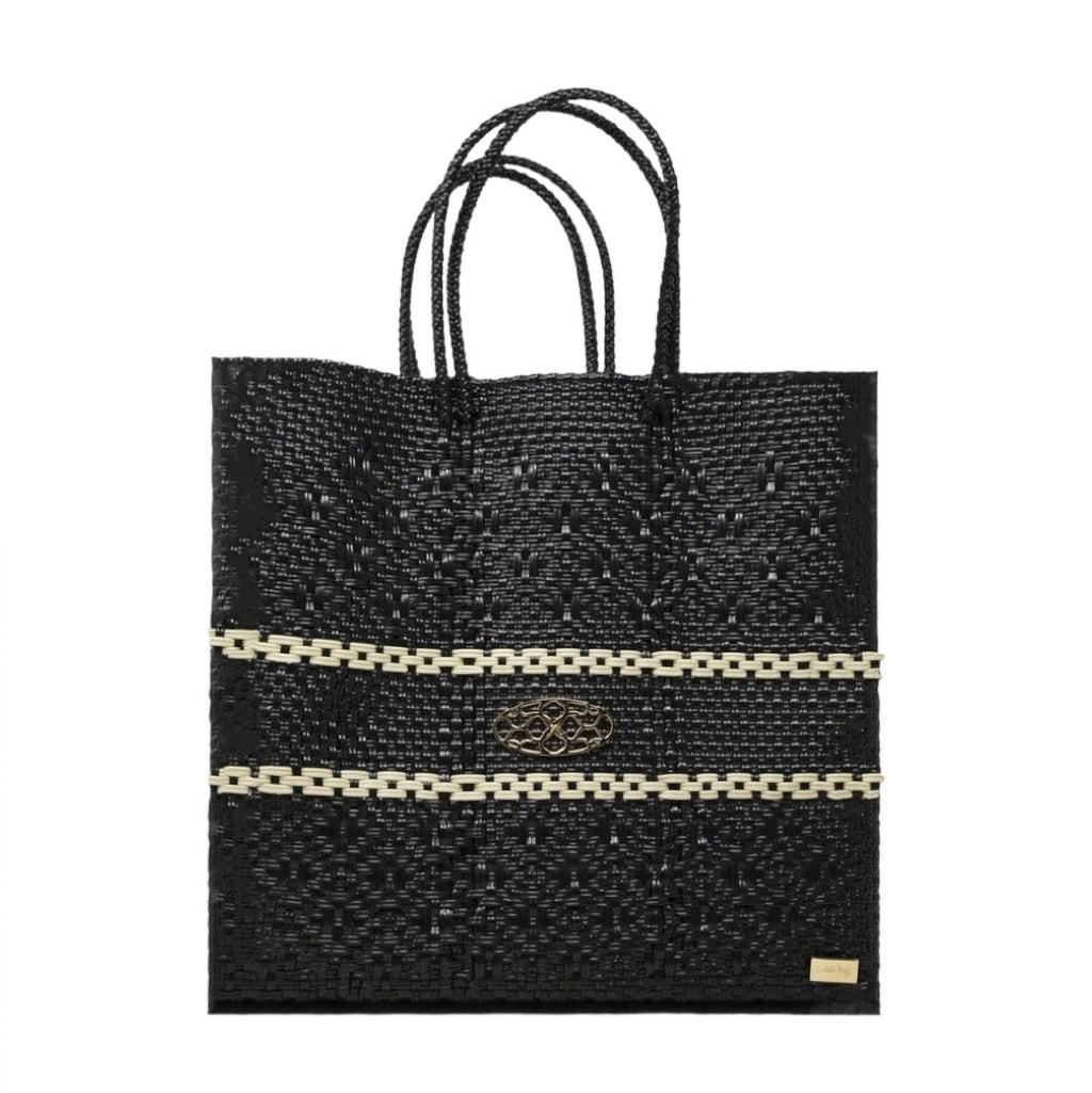 Women's Medium Line Tote Bag In Black