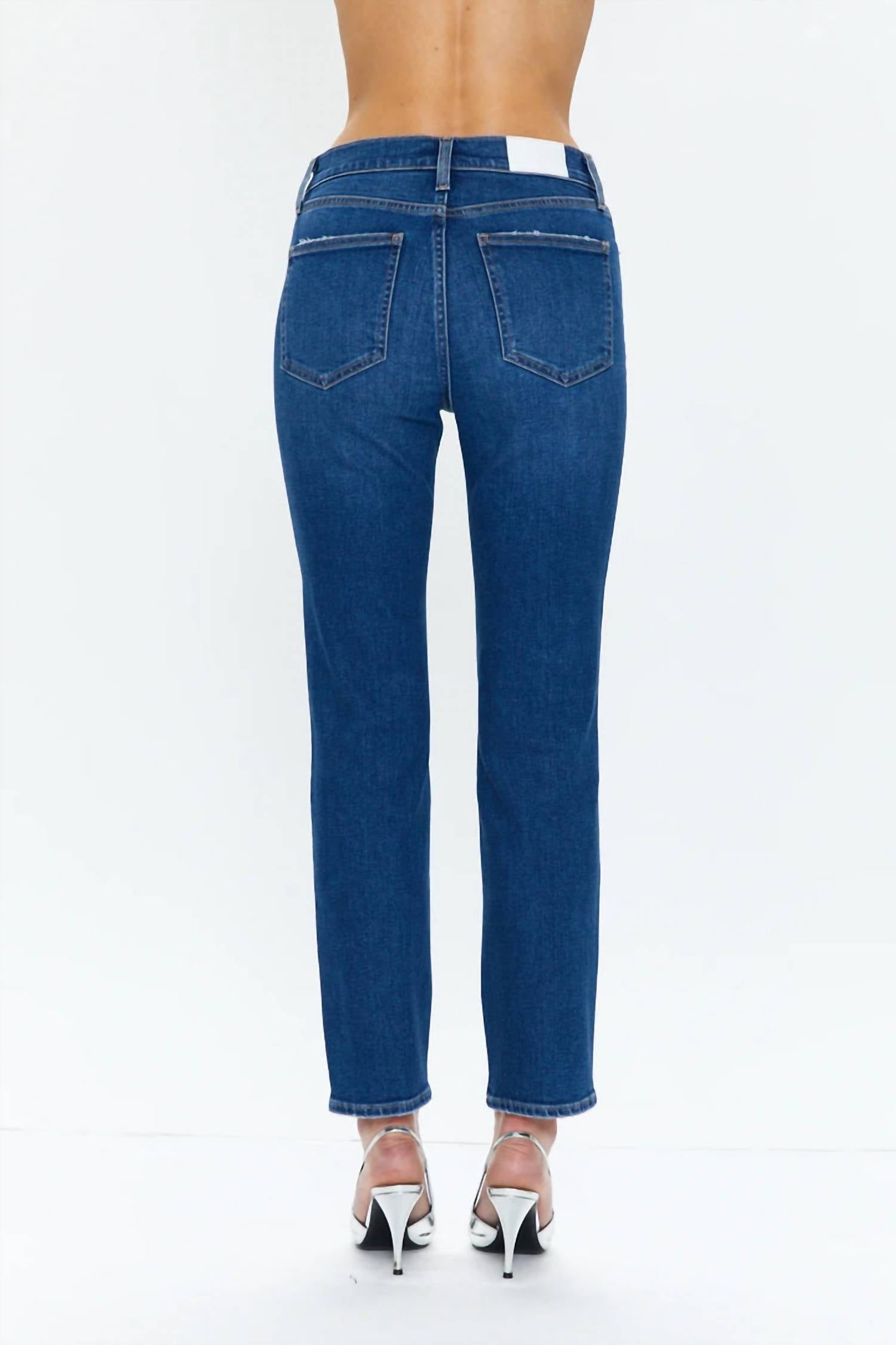 Monroe High Rise Cigarette Crop Jean In Brighton