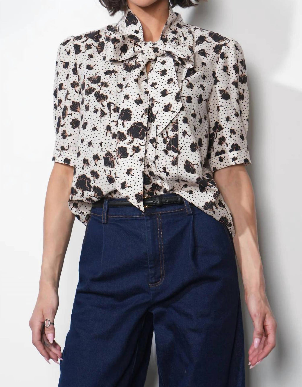 Delilah Puff Sleeve Blouse In Ivory