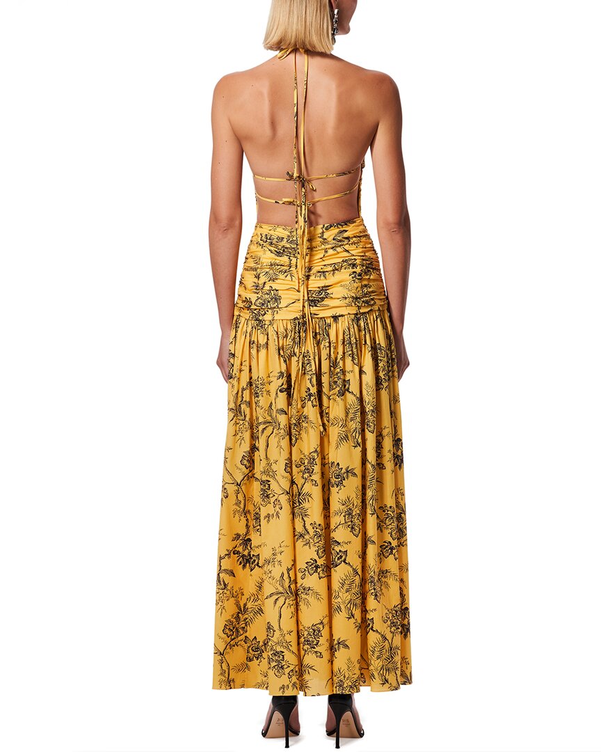 Carolina Herrera Spaghetti Strap Gathered Ankle-Length Dress