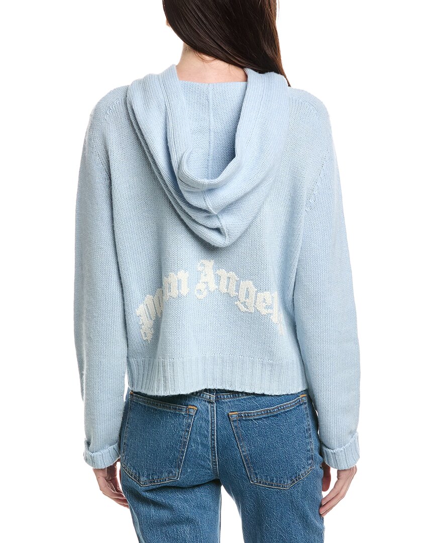 Palm Angels Hooded Wool & Cashmere-Blend Sweatshirt