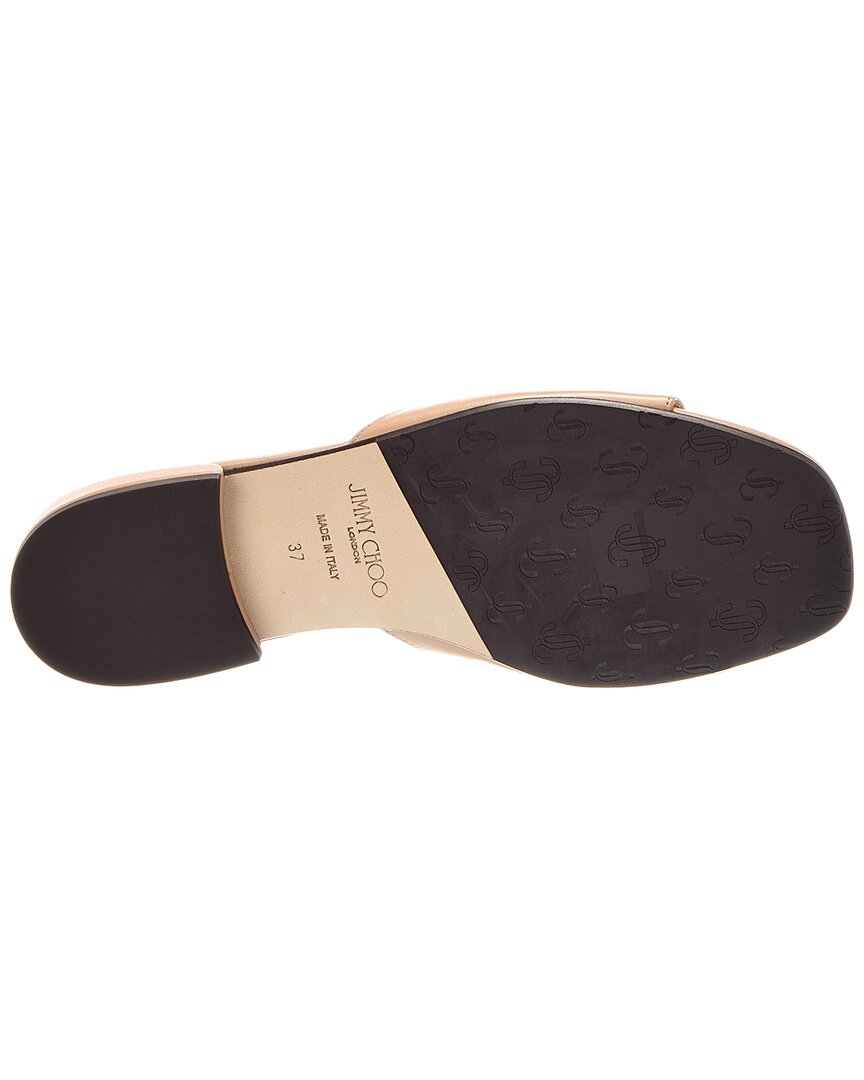 Jimmy Choo Dina Leather Flat Sandal
