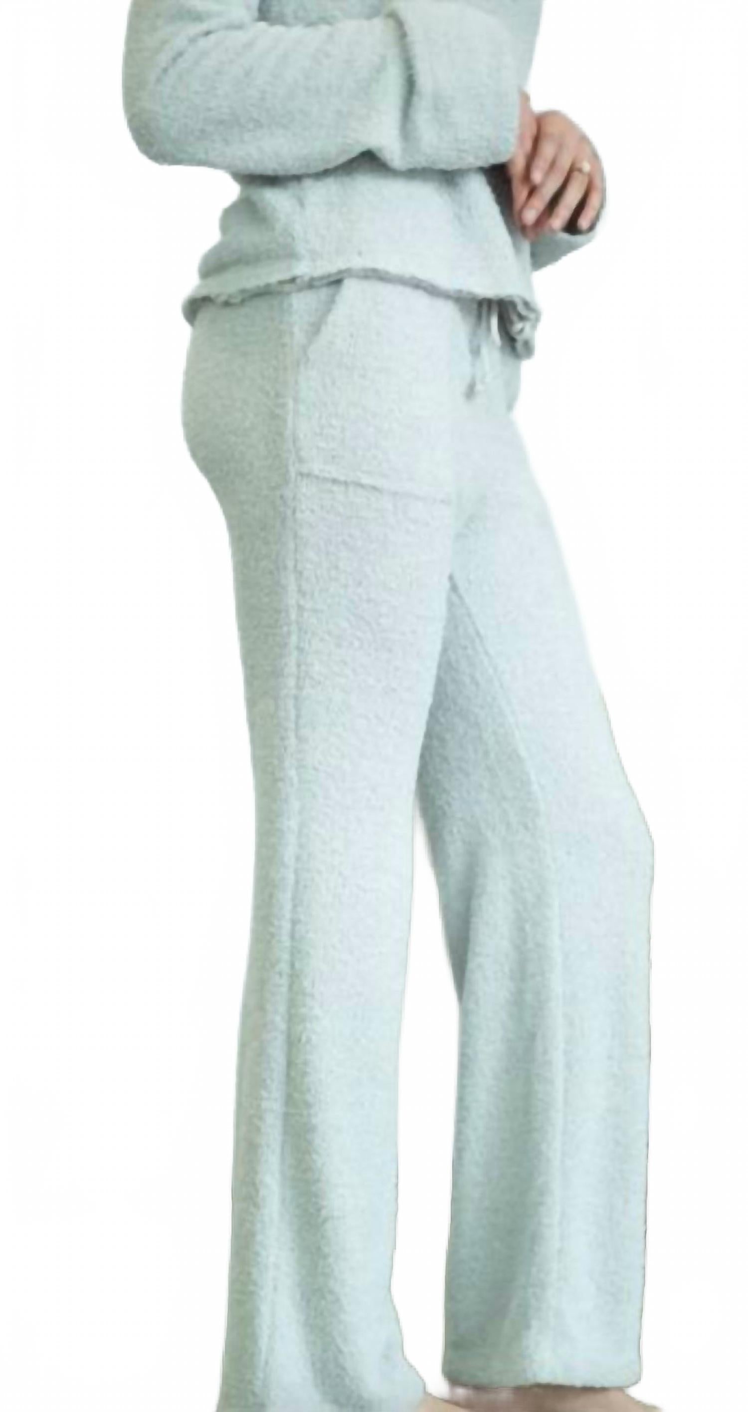 Wide Leg Pant With Small Waistband In Grey