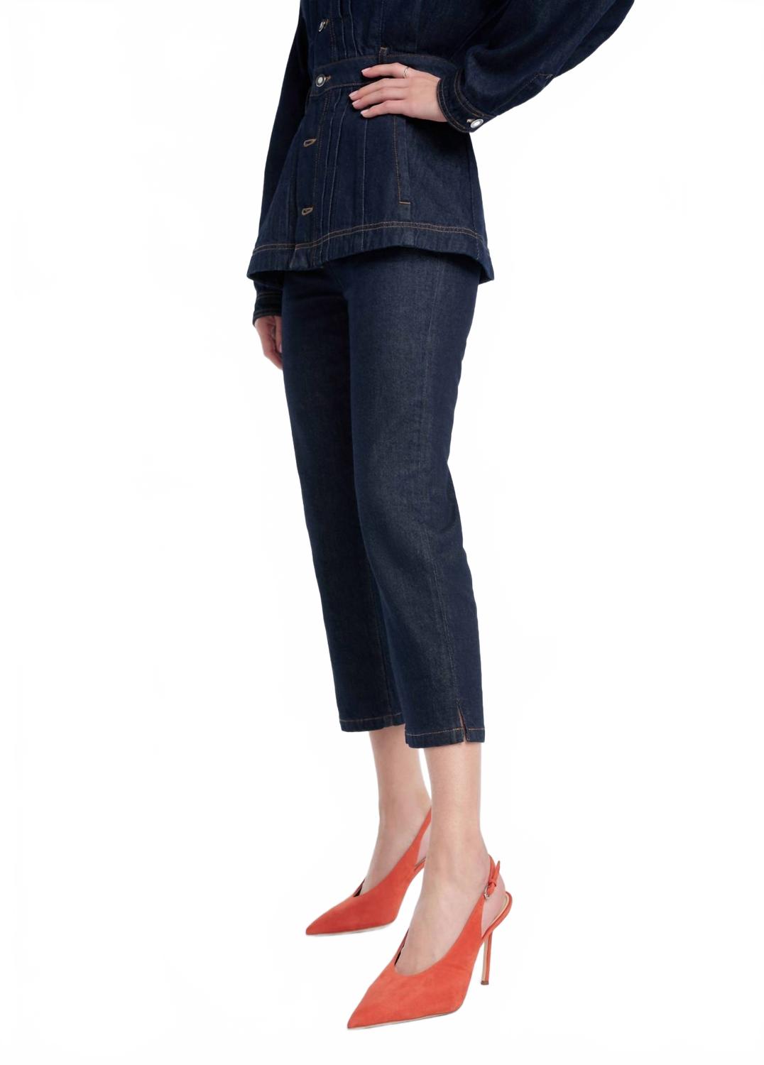 The Jade Capri Jeans In Oxford
