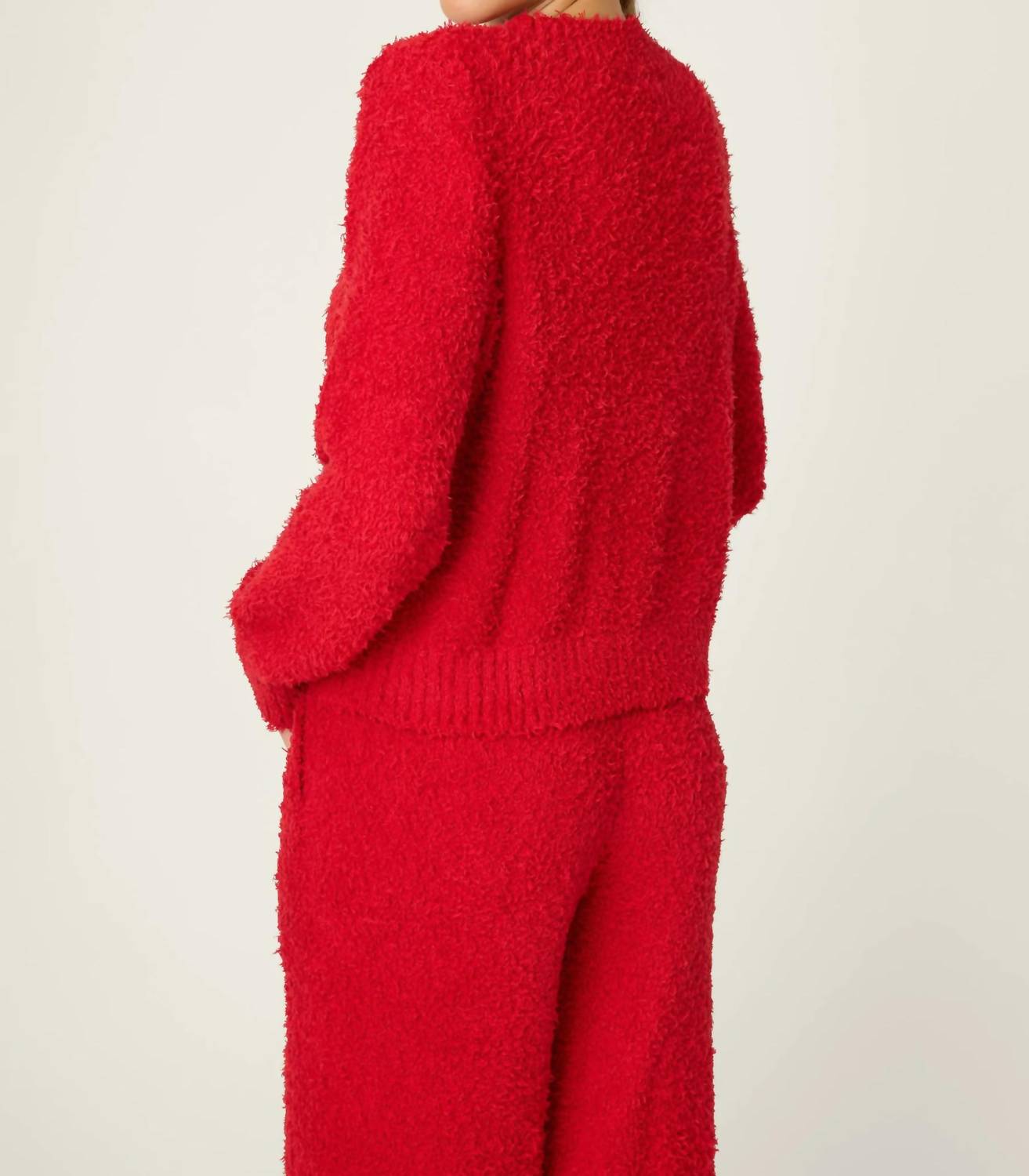 Bundle Up Sweater In Samba Red