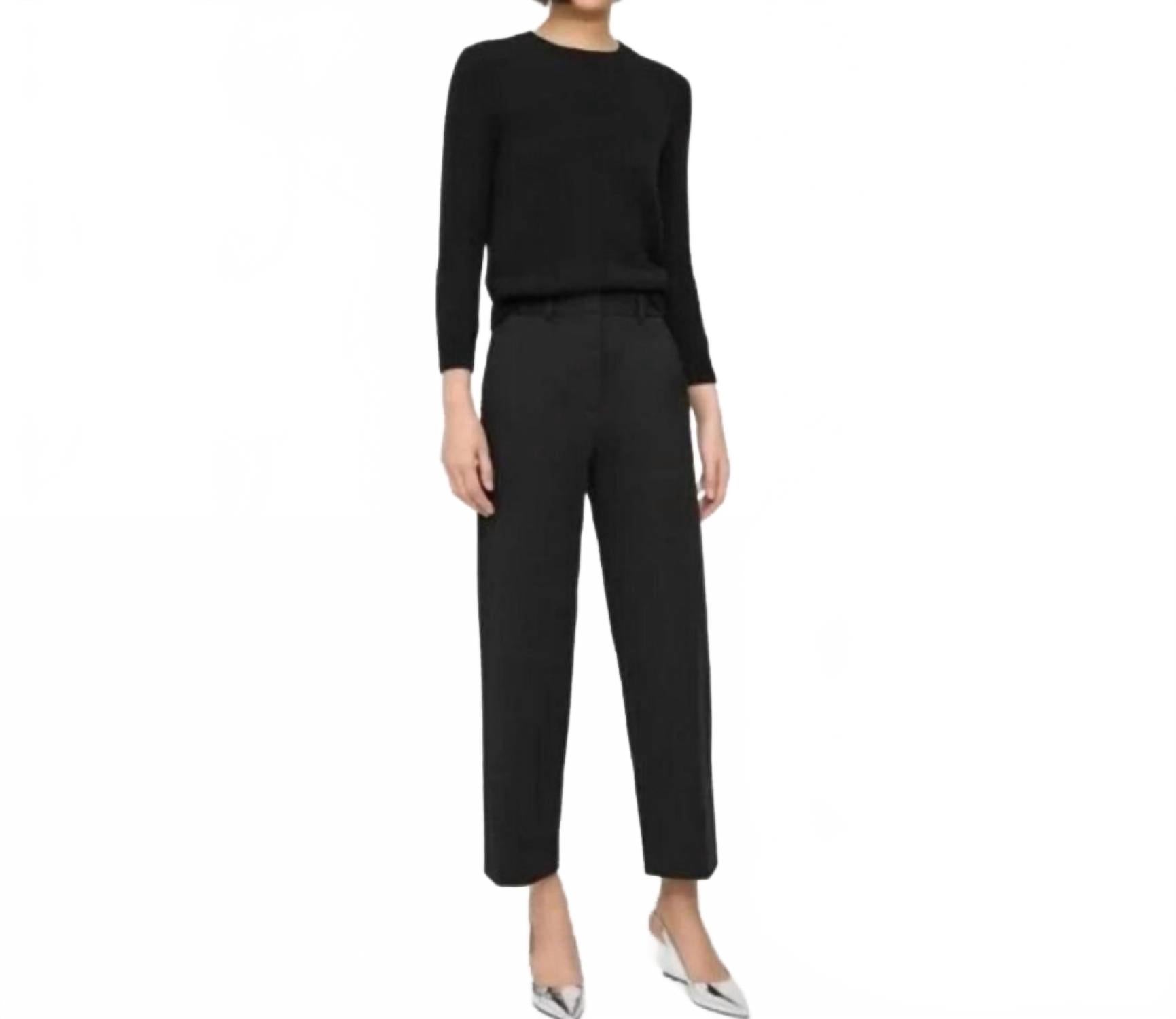 High-Waist Straight Pant In Black