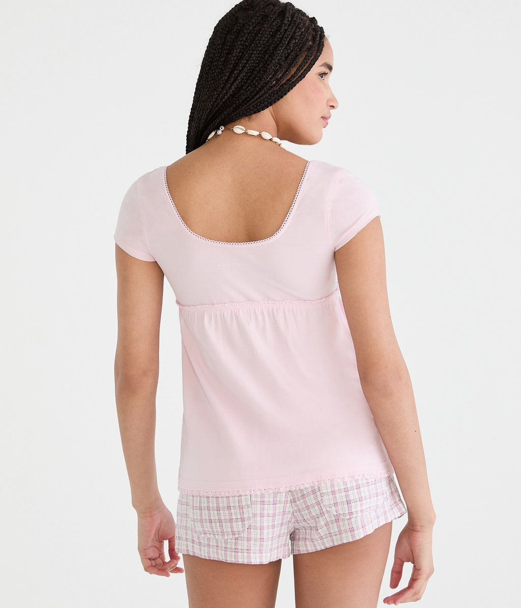 Aeropostale Seriously Soft Y2k Babydoll Henley