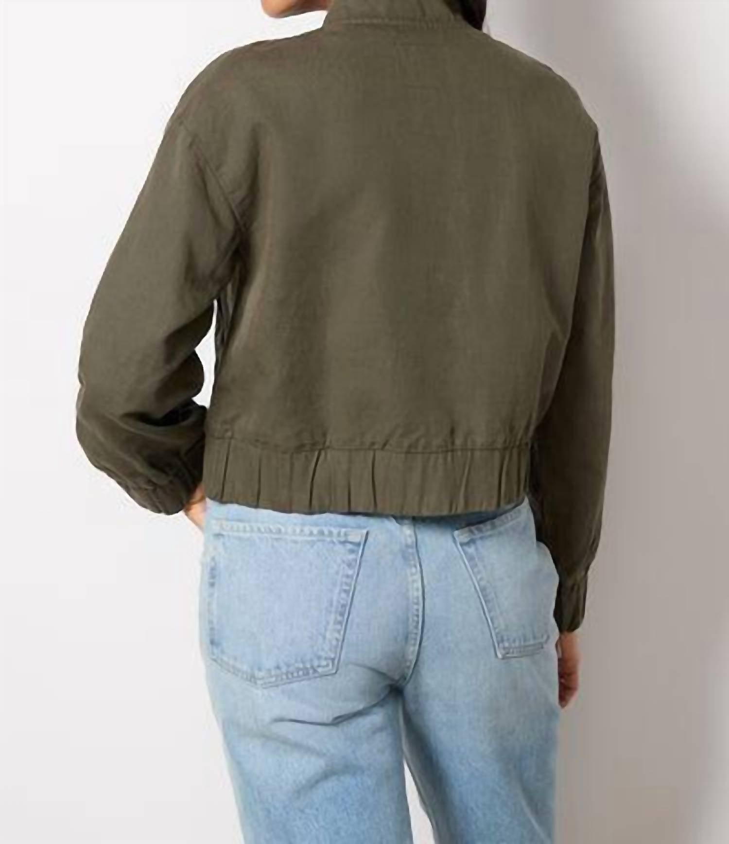 Linen Bomber Jacket - Plus In Kalamata