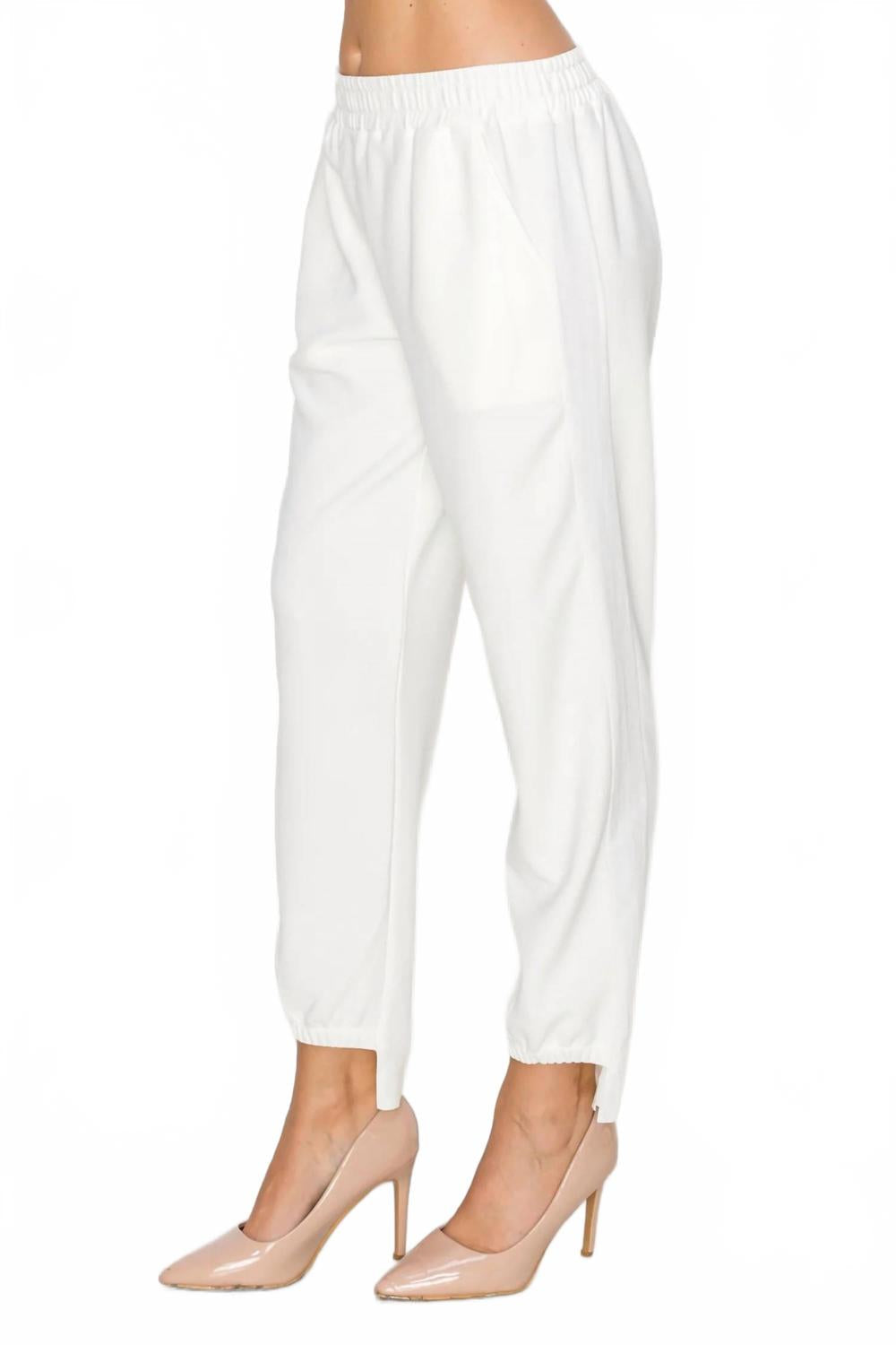 Women's Katie Knit Crepe Pants In White
