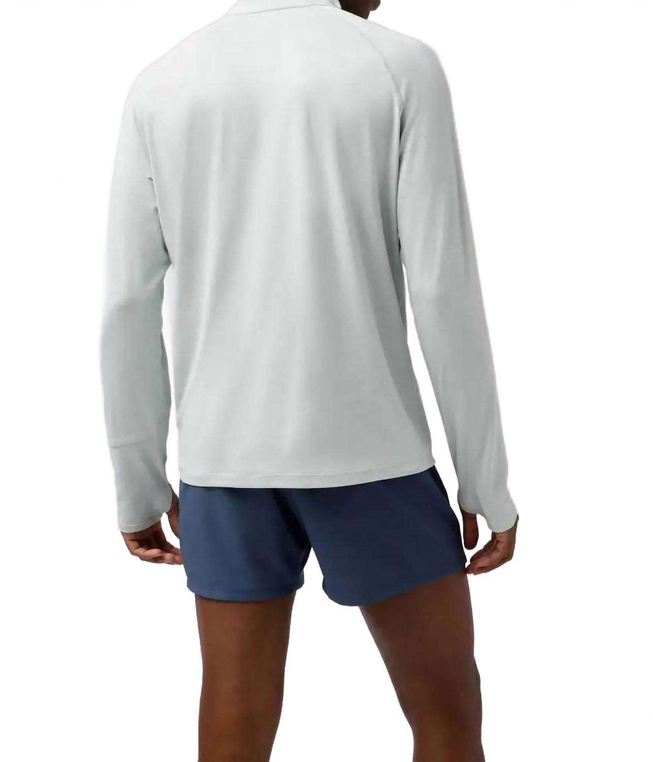 Dash 1/4 Zip 3.0 Long Sleeve Top In Smoke