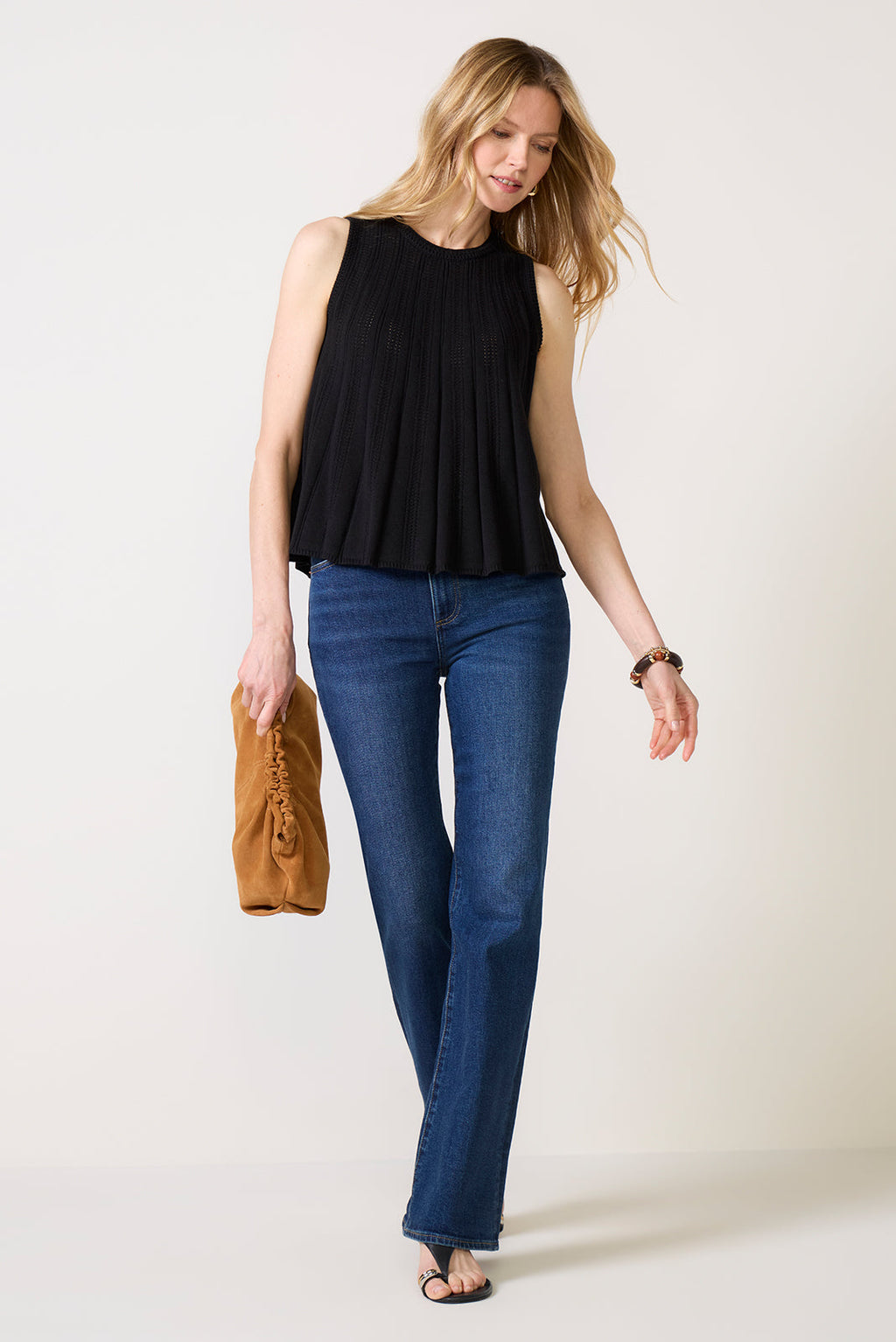 Women's Mira Swing Hem Crew Tank Top