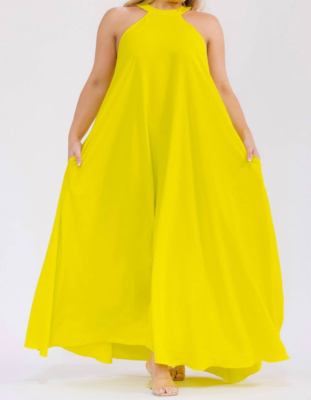 Flowy Maxi Dress In Yellow