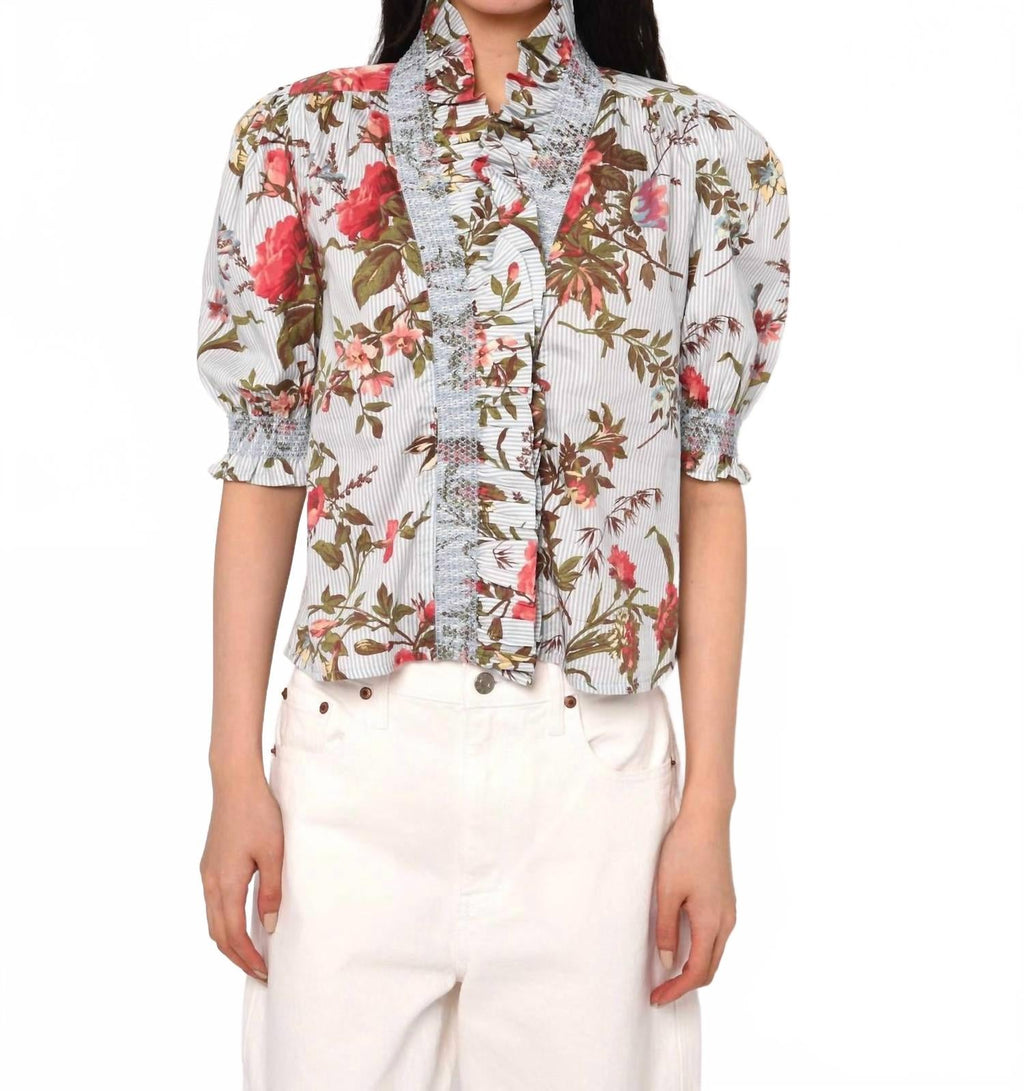 Zuri Top In Battersea Floral
