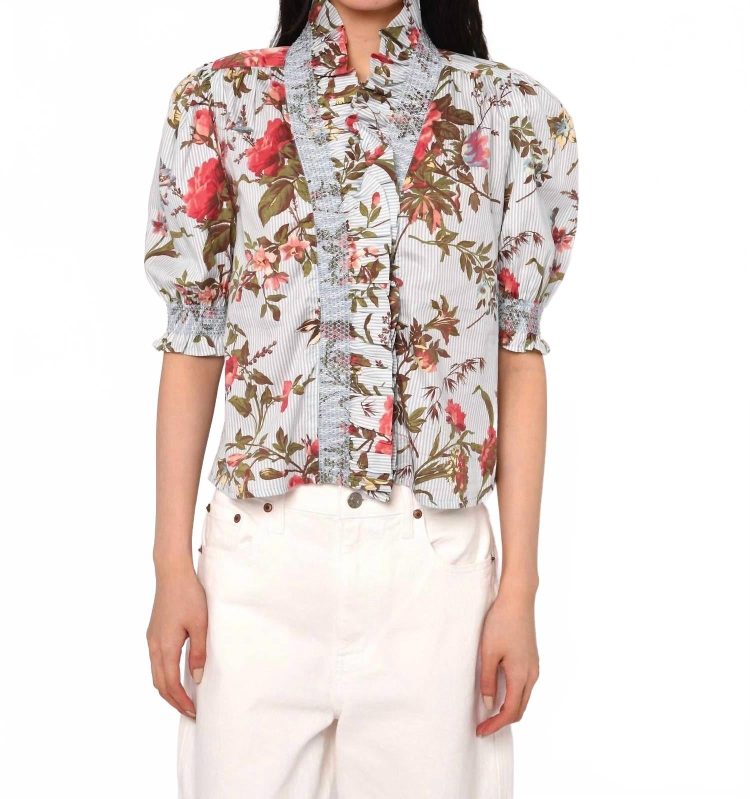 Zuri Top In Battersea Floral