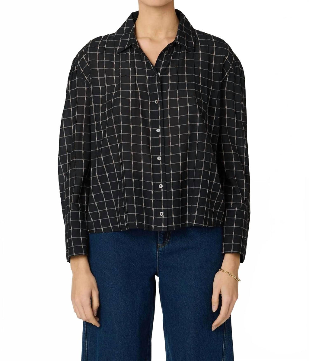 Keira Long Sleeve Blouse In Blue