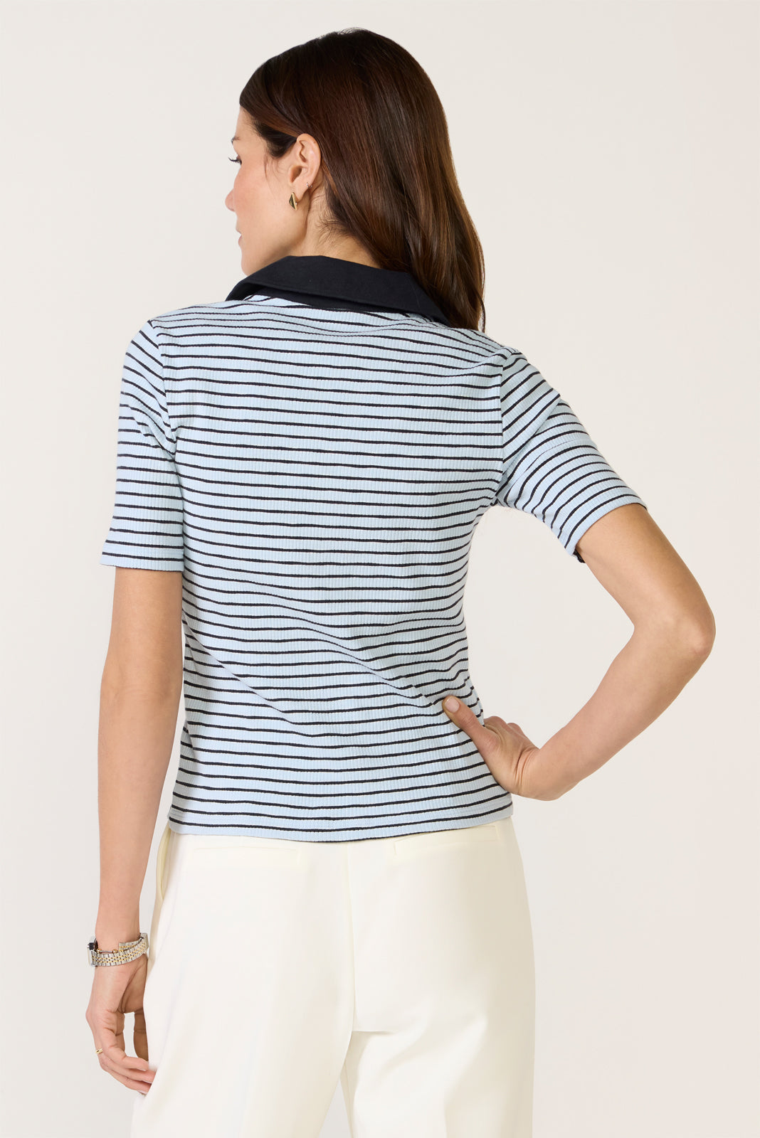 Women's Catie Ribbed Polo Top
