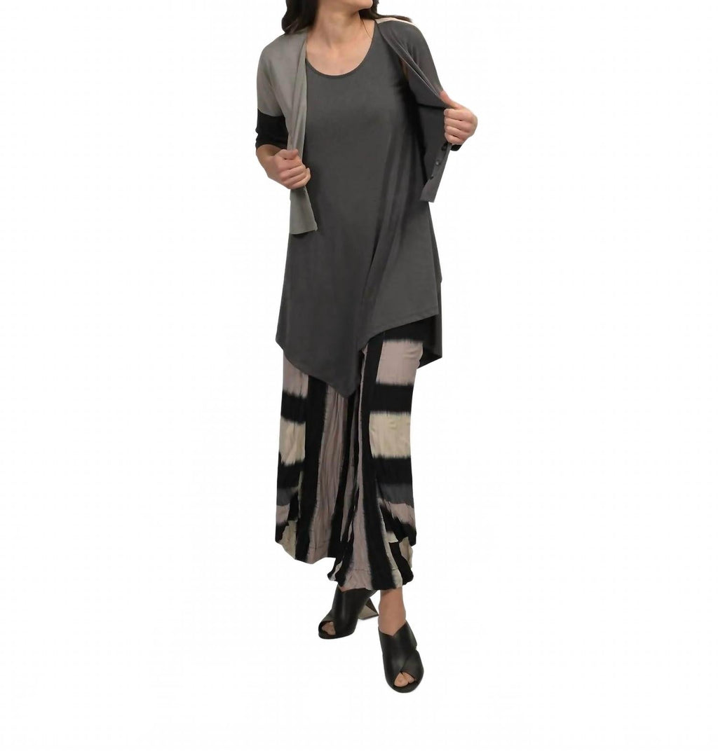 Essential Colorblock Cupro Cardigan In Multi