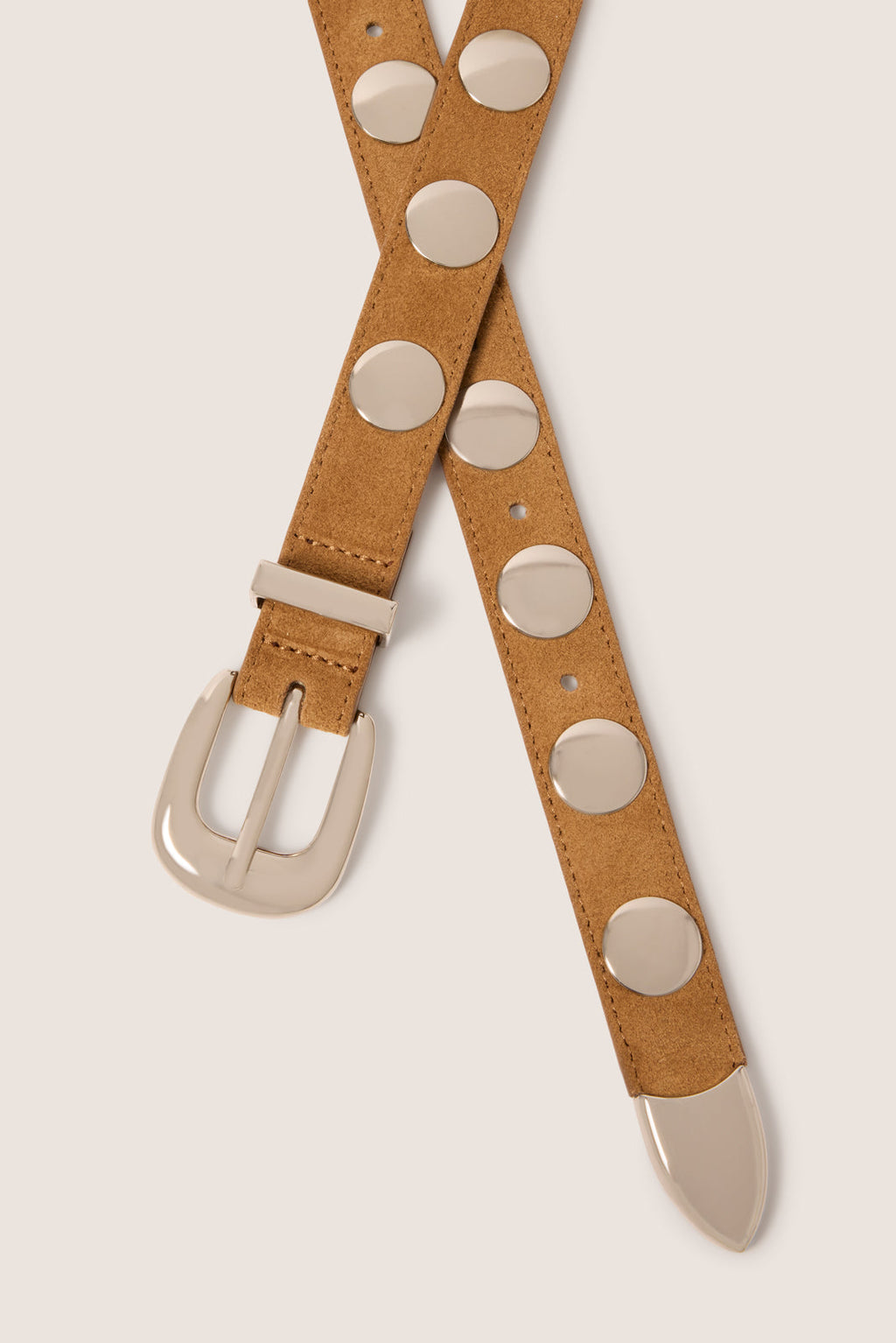 Women's Brett Studded Suede Belt
