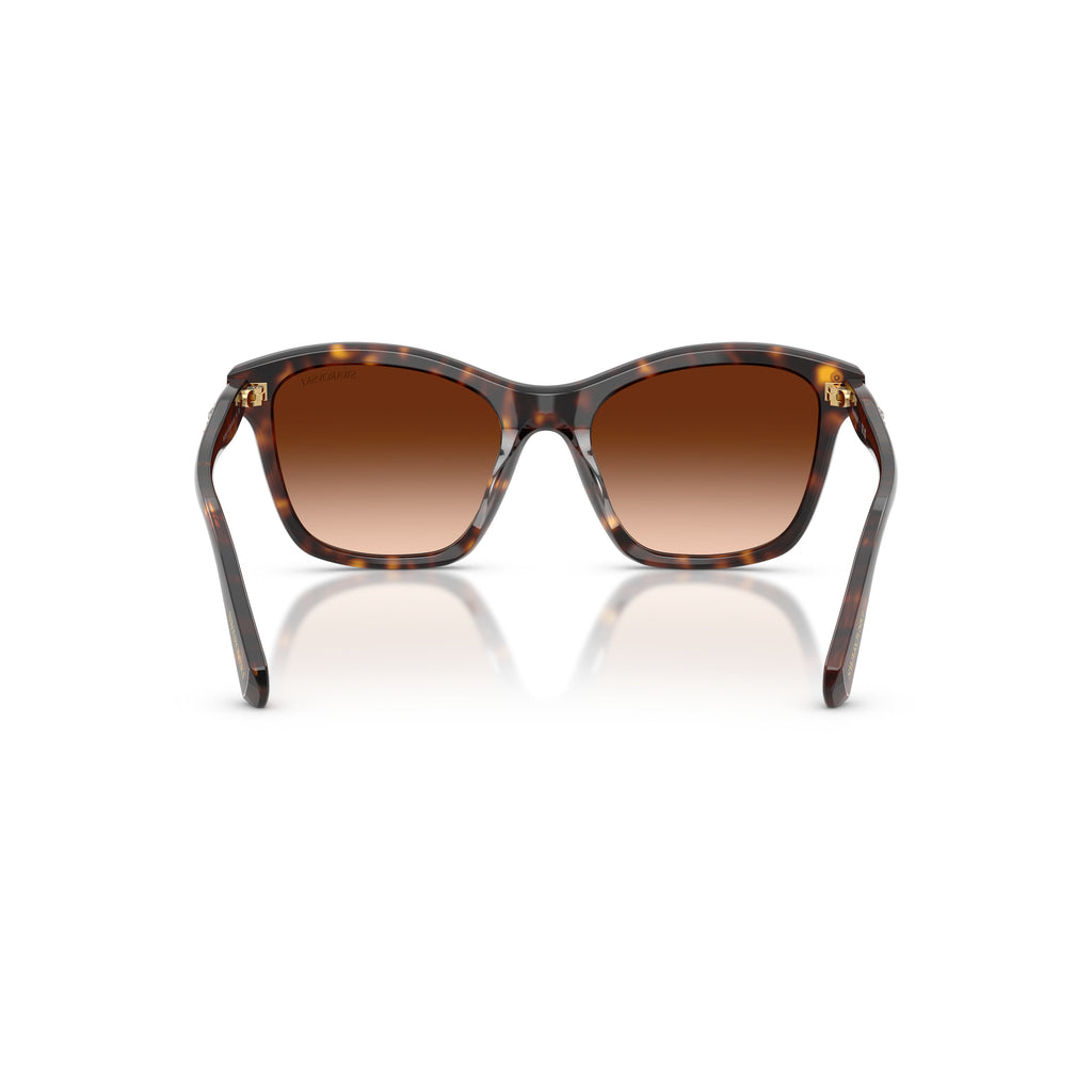 0Sk6063 Square Frame Tortoiseshell Sunglasses with Crystal Embellishments