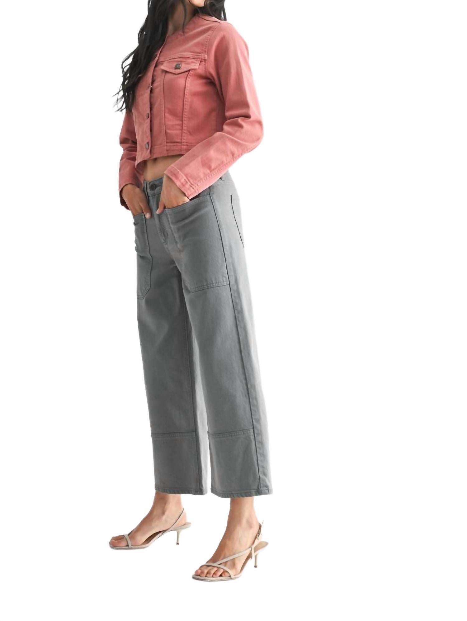 Wide Leg Pant In Storm Grey