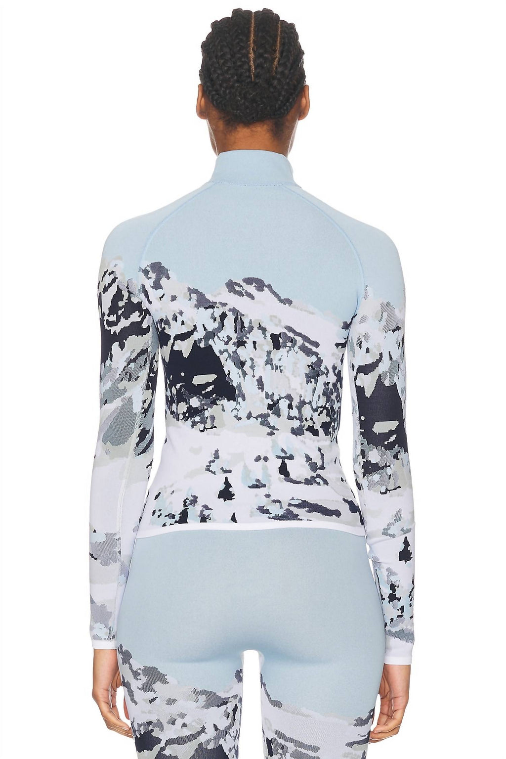 Landscape 1/4 Zip Baselayer Top In Dede Ski Print