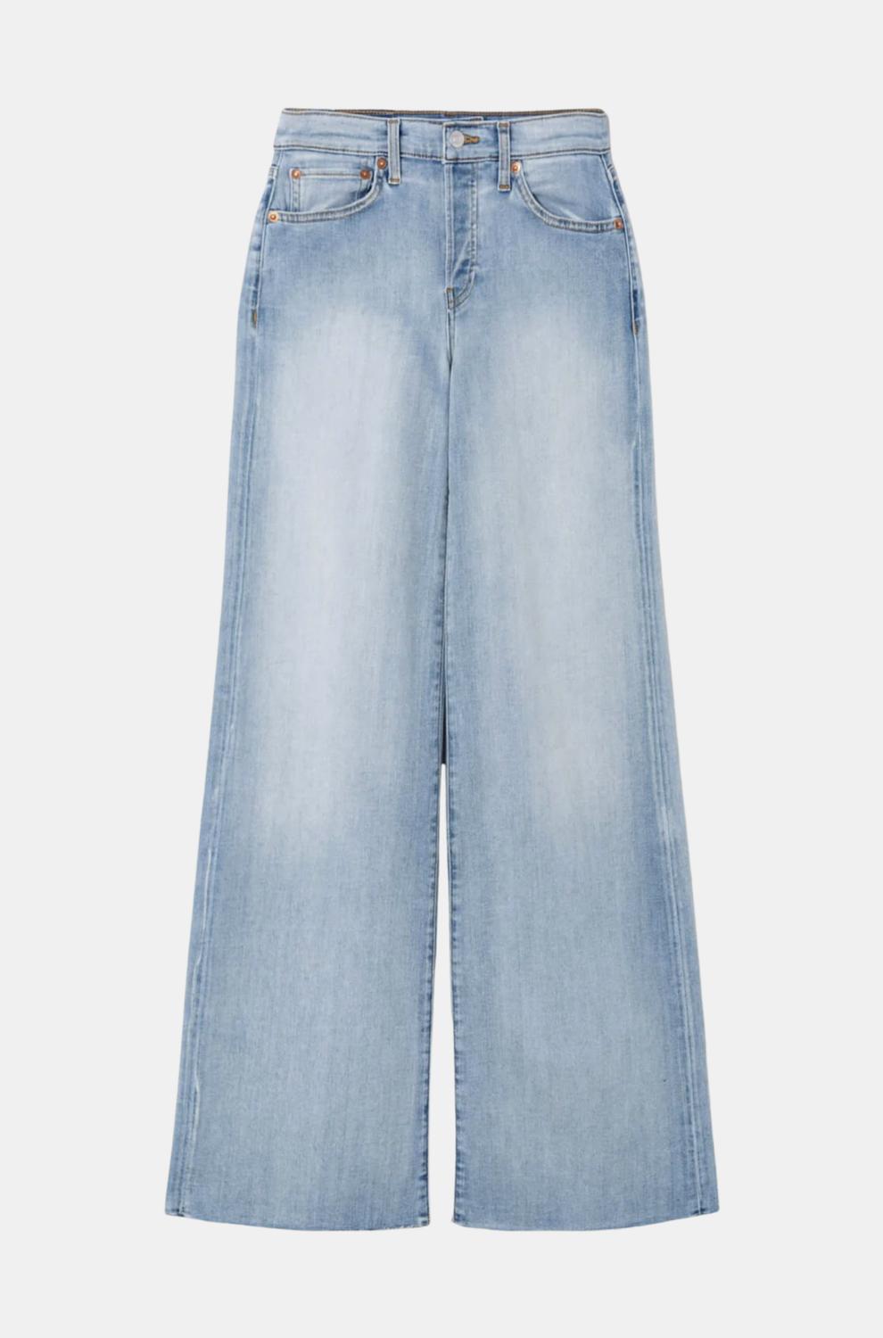 Women's Mid Rise Palazzo Jeans In Cielito