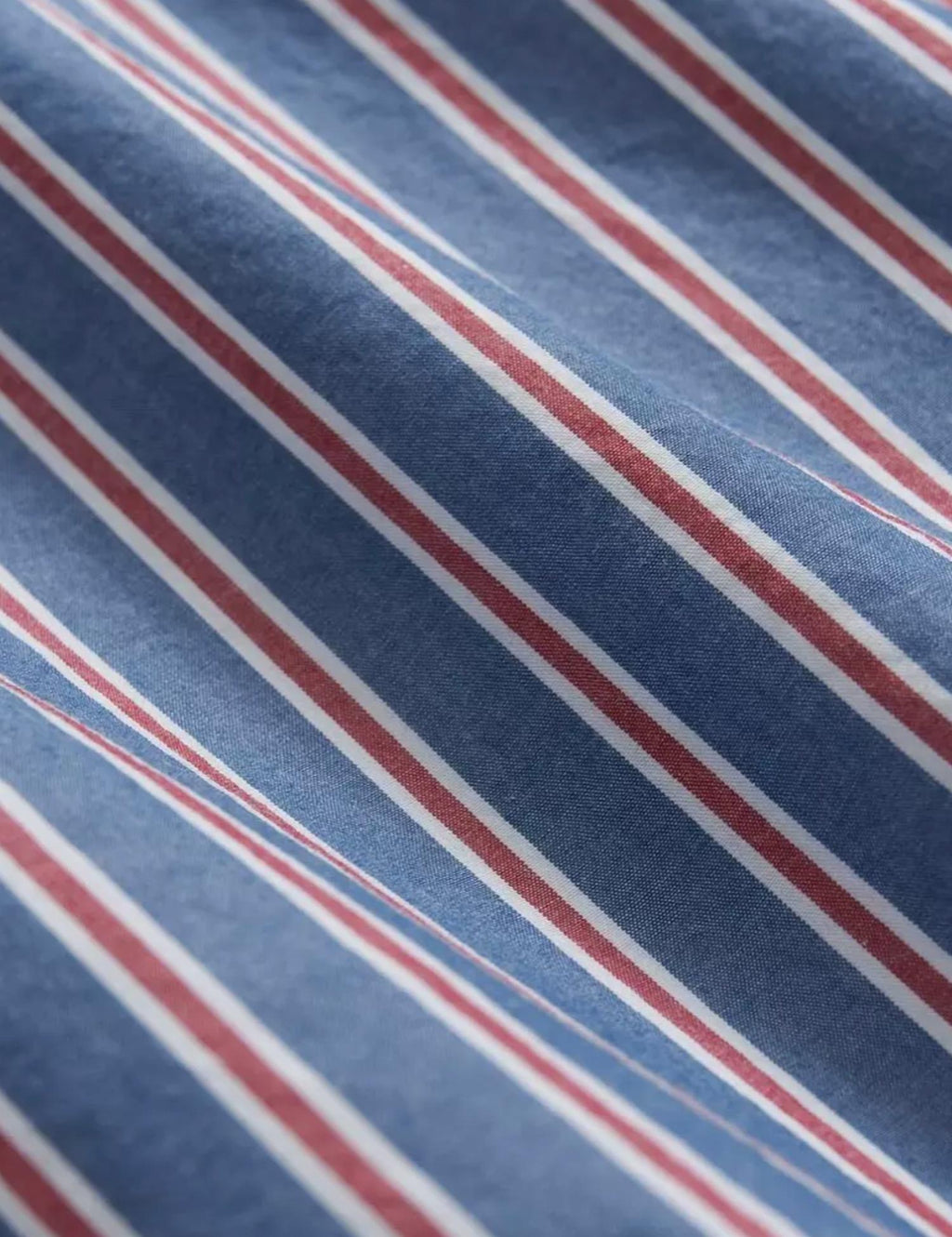 Men's Friday Poplin Stripe Shirt In Mazarine Blue