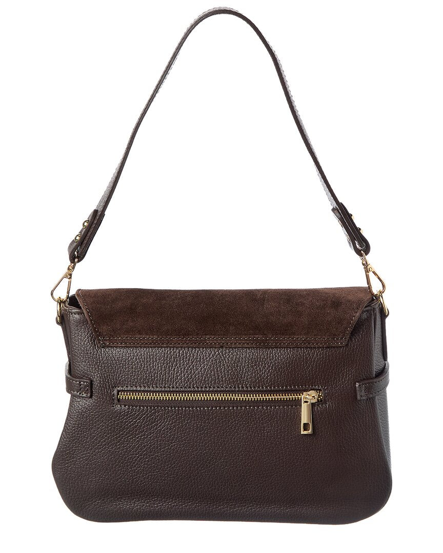 Isabella Rossetti Greta Suede & Leather Handbag