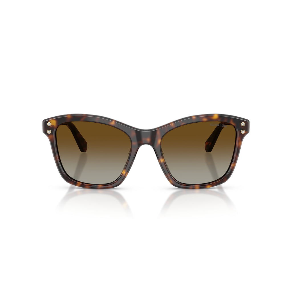 0Sk6063 Classic Tortoiseshell Acetate Sunglasses with Crystal Embellishments