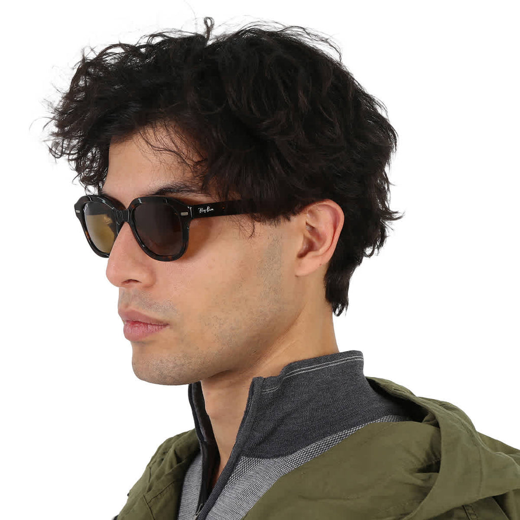 Ray Ban Erik Polarized Brown Square Unisex Sunglasses RB4398 902/57 51