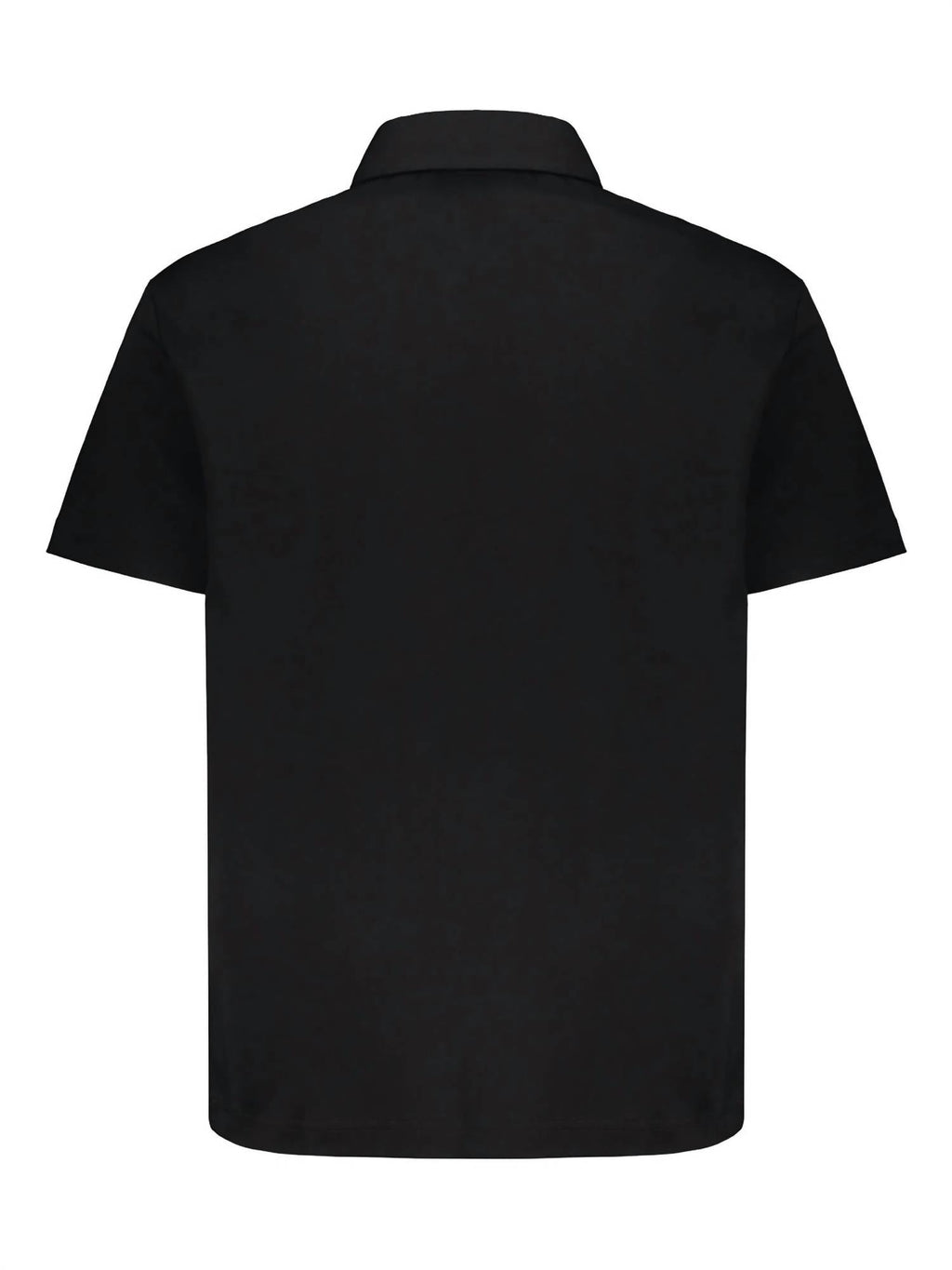 Men's Short Sleeve Cotton Polo Shirt In Black