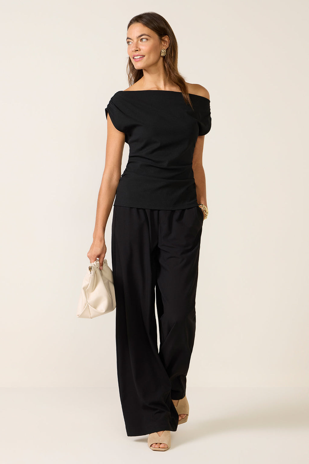 Women's Off The Shoulder Ruched Top
