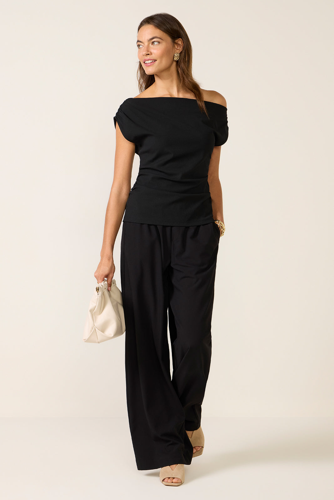 Women's Off The Shoulder Ruched Top