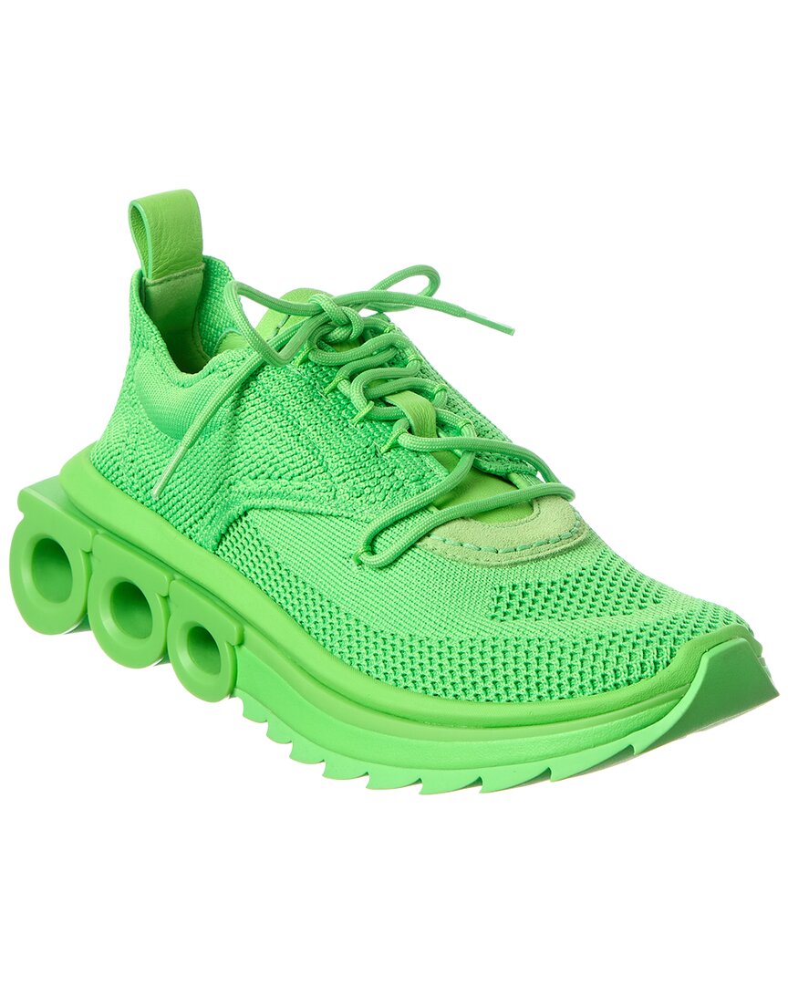Ferragamo Nima Leather-Trim Sneaker