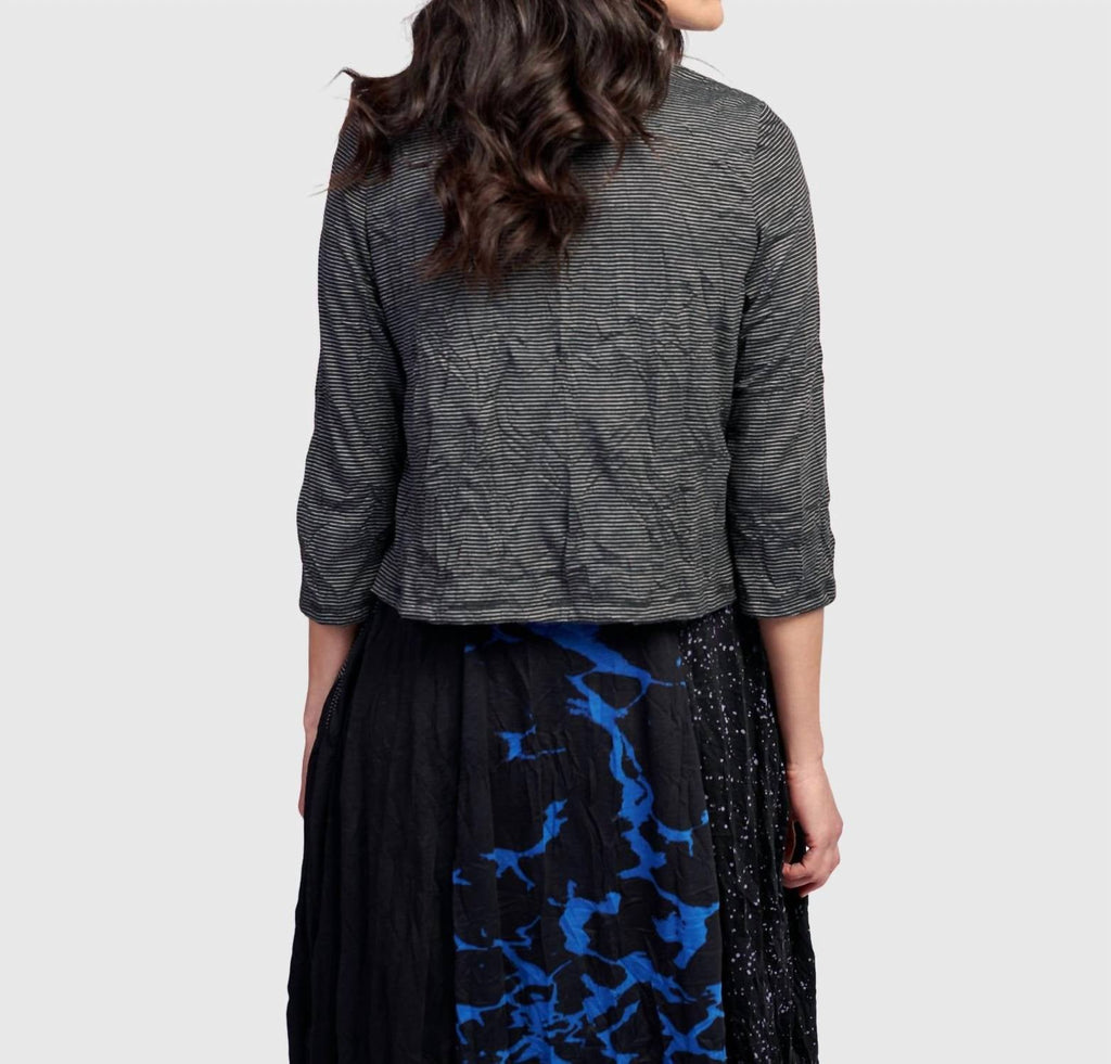 Capricorn Crop Cardigan In Blue
