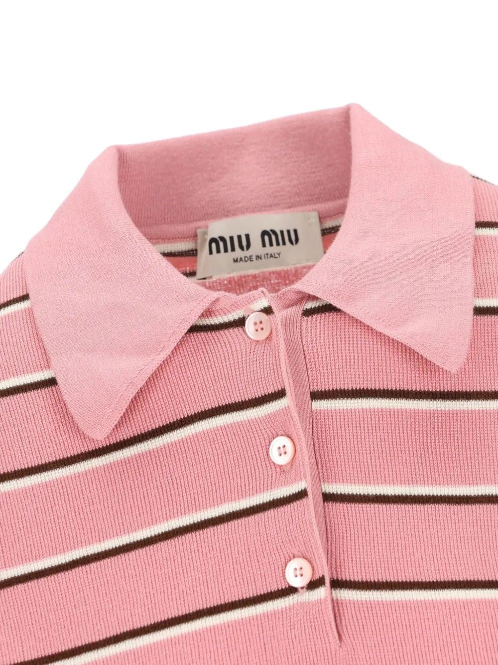 Miu Miu Women Striped Polo Shirt