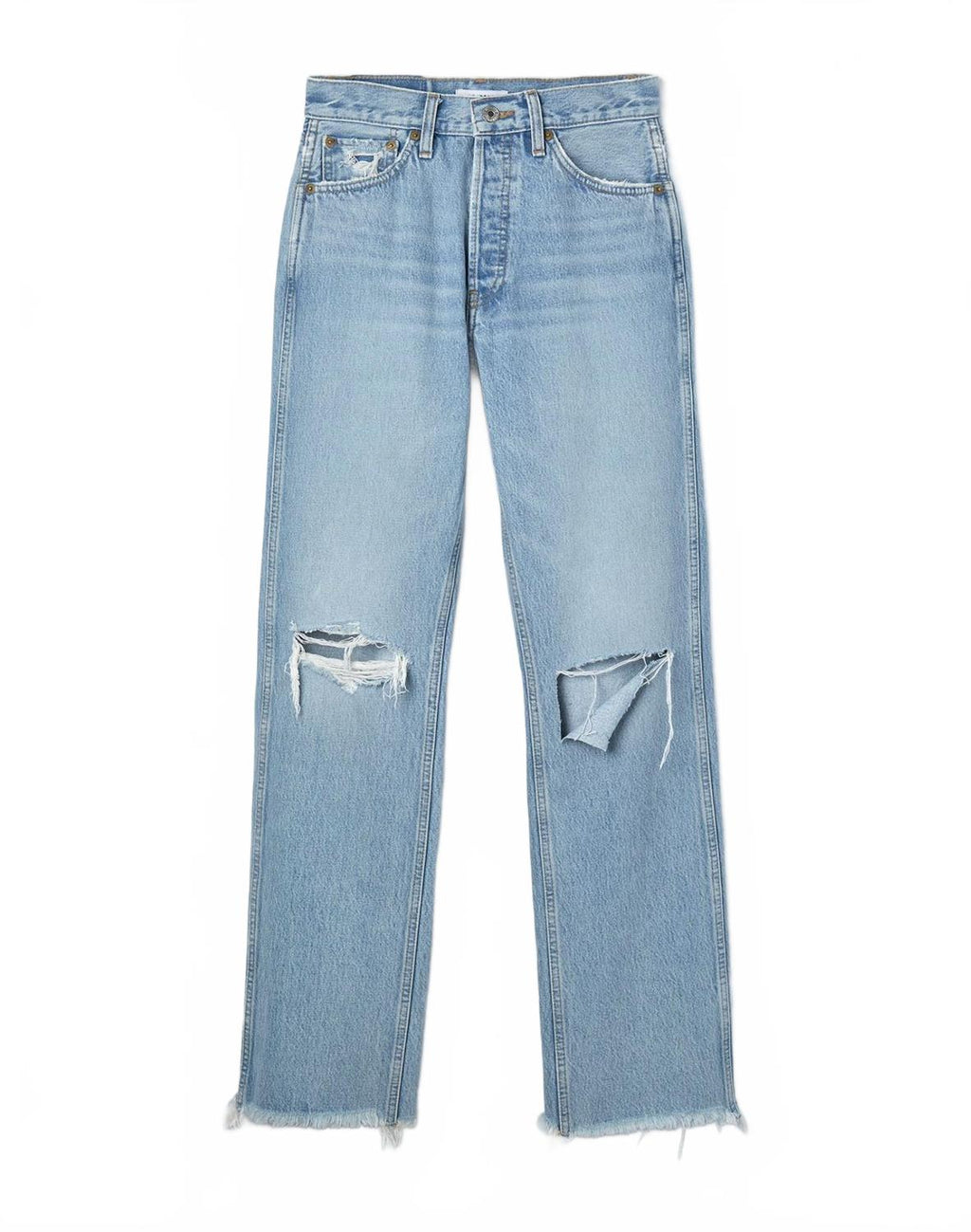 90S High-Rise Loose Straight Jeans In Breezy Indigo