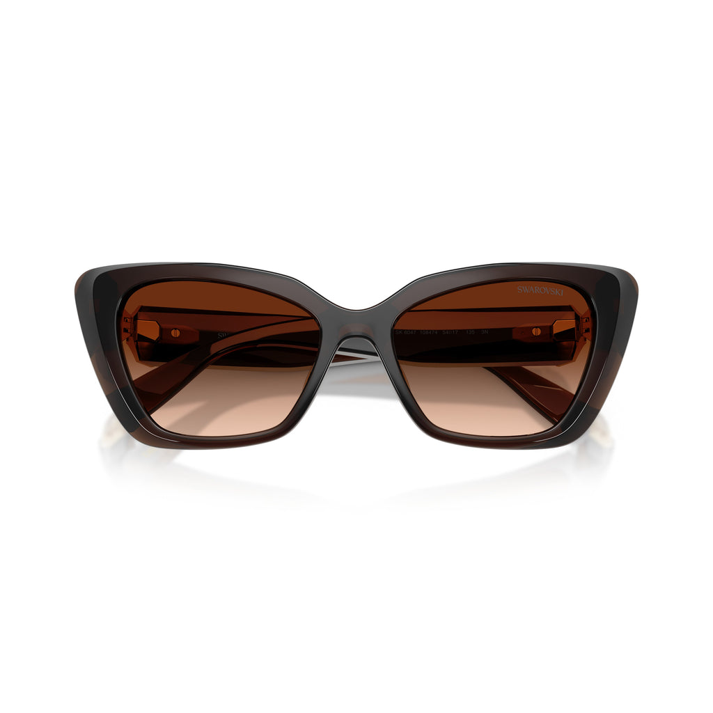0Sk6047 Bold Cat-Eye Sunglasses with Gradient Lenses