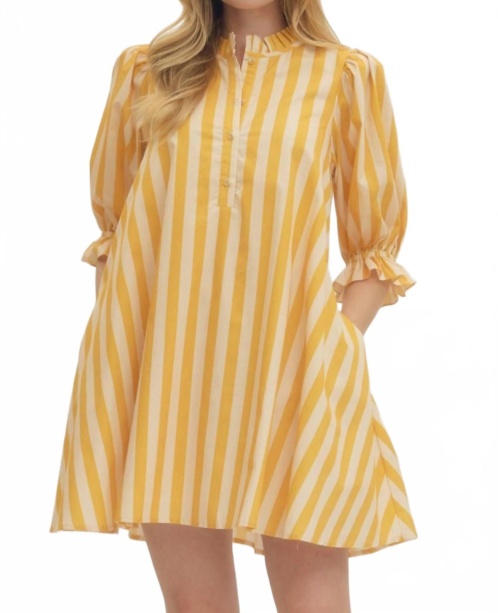 Free To Be Fab Dress In Yellow