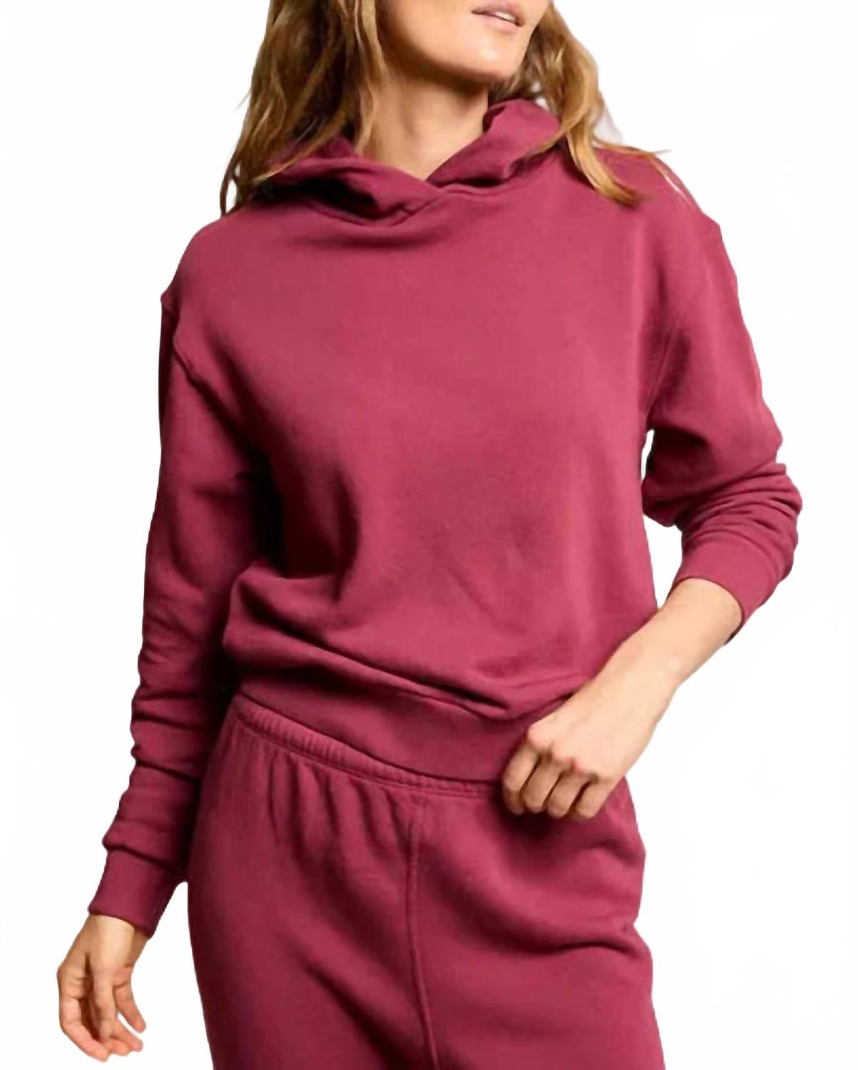 Heart Hoodie In Burgundy