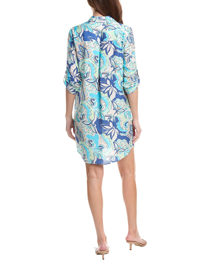 Renuar Woven Button Front Mini Dress