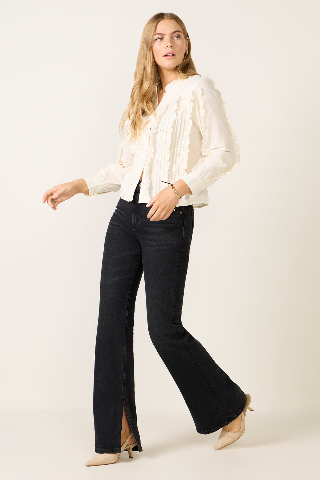 Women's Ever Vintage Bootcut w Slit 34'Jean